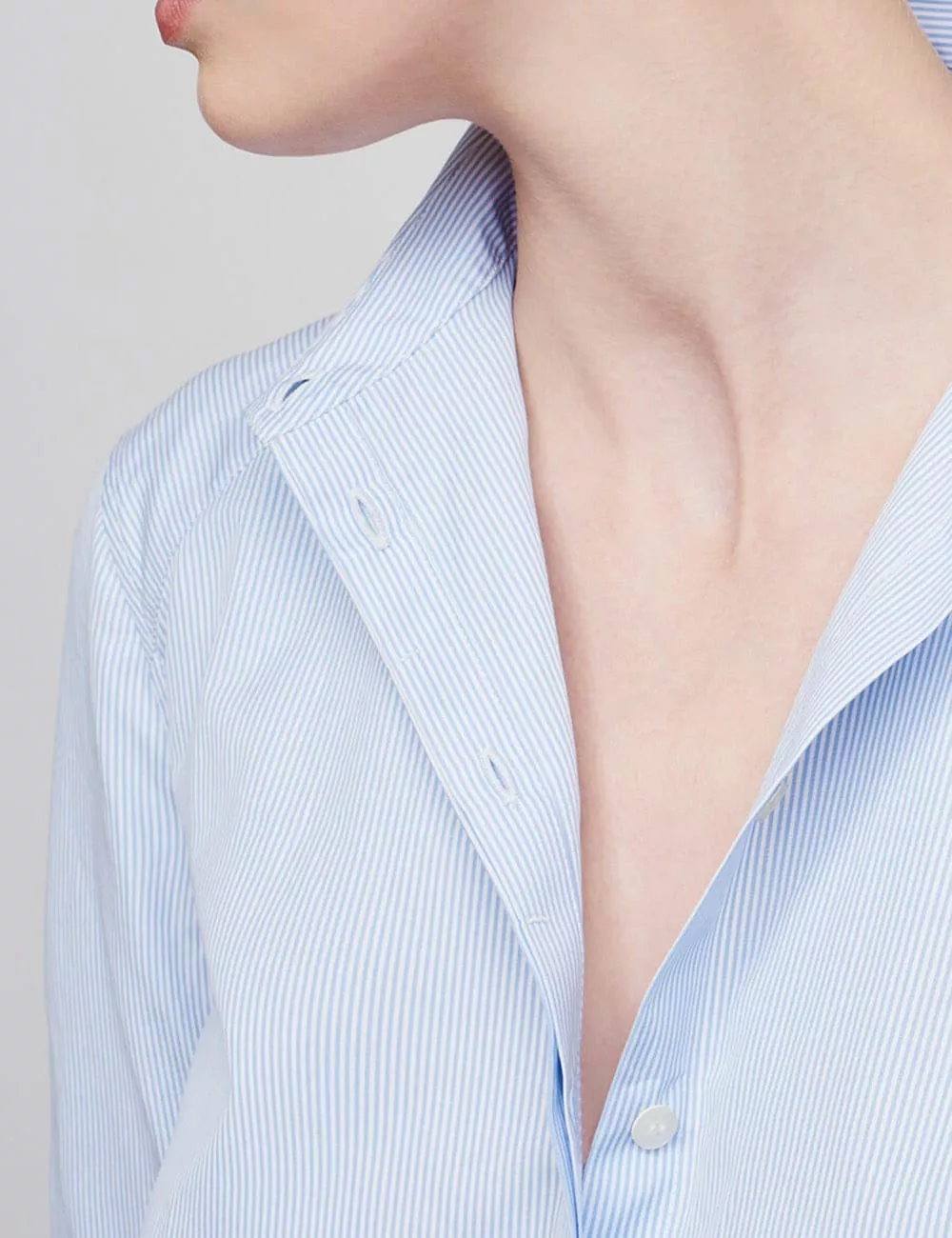 Poplin Pleat-Back Shirt