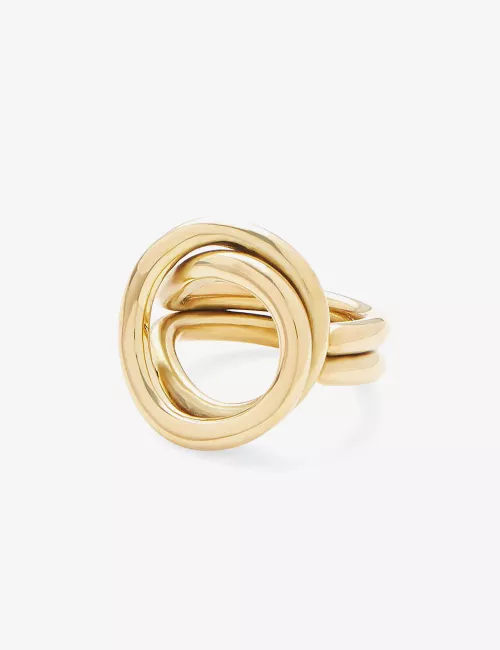 Ripple Statement Gold Plated Ring