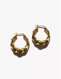 Contour Hoop Gold Plated Earrings