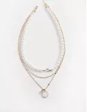 Multi-Link Chain Valen Pearl Necklace