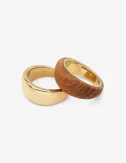 Contour Hoop Gold Plated Earrings
