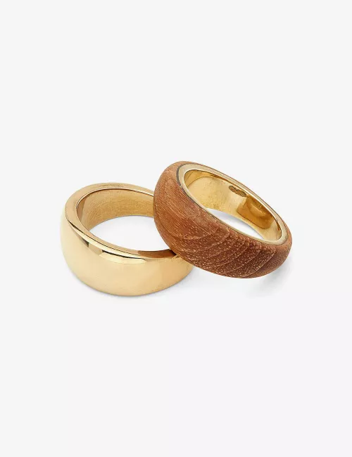 Contour Hoop Gold Plated Earrings