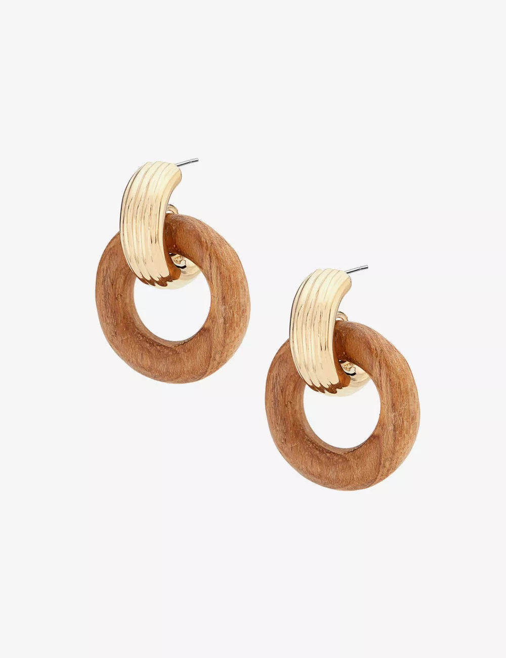 Contour Hoop Gold Plated Earrings