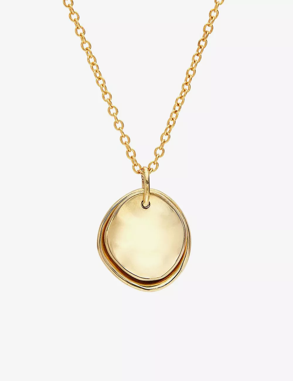 Eclipse Pendant Yellow Gold Necklace