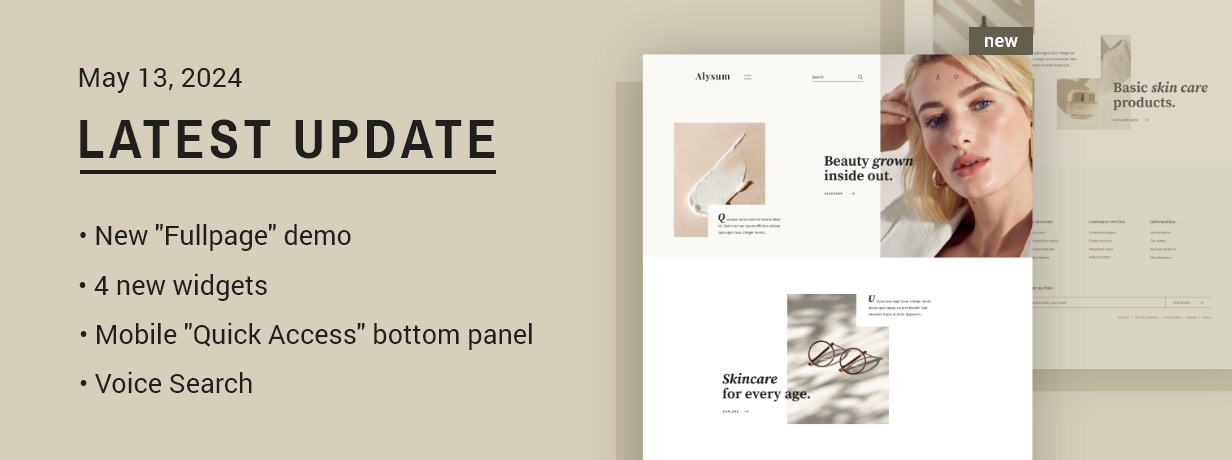 Alysum Prestashop Elementor + AMP theme
